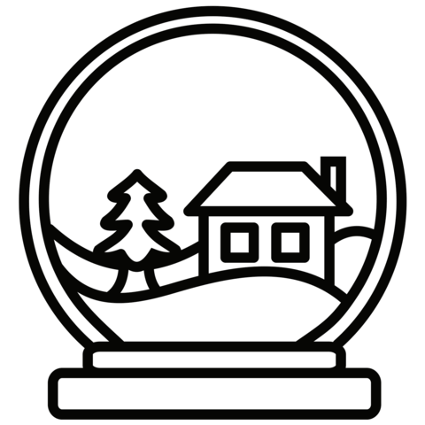 Snow globe coloring page free printable coloring pages