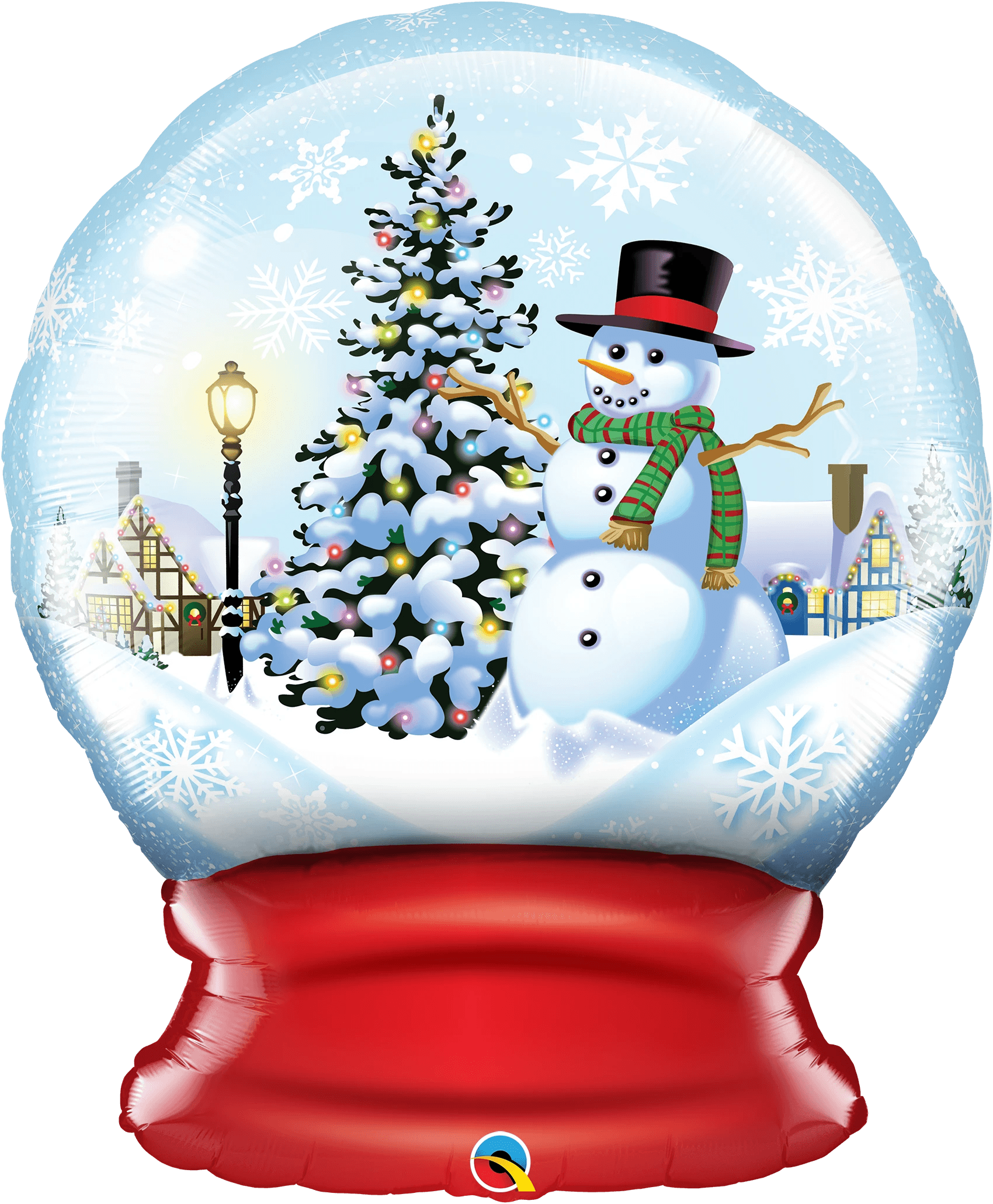 Foil balloon christmas morning snow globe inch â usa