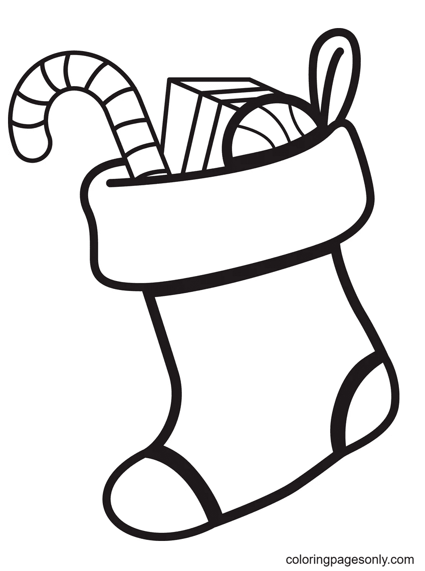 Christmas stockings coloring pages printable for free download