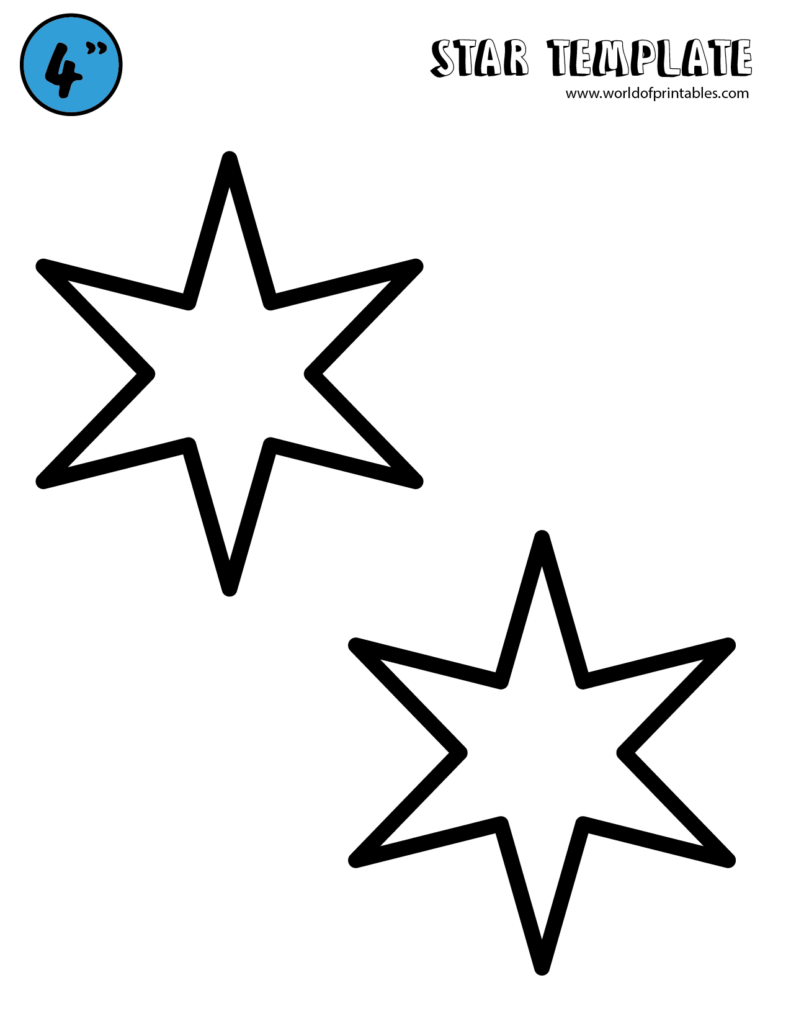 Free star template printables