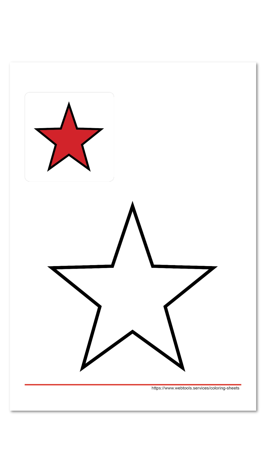Star coloring page