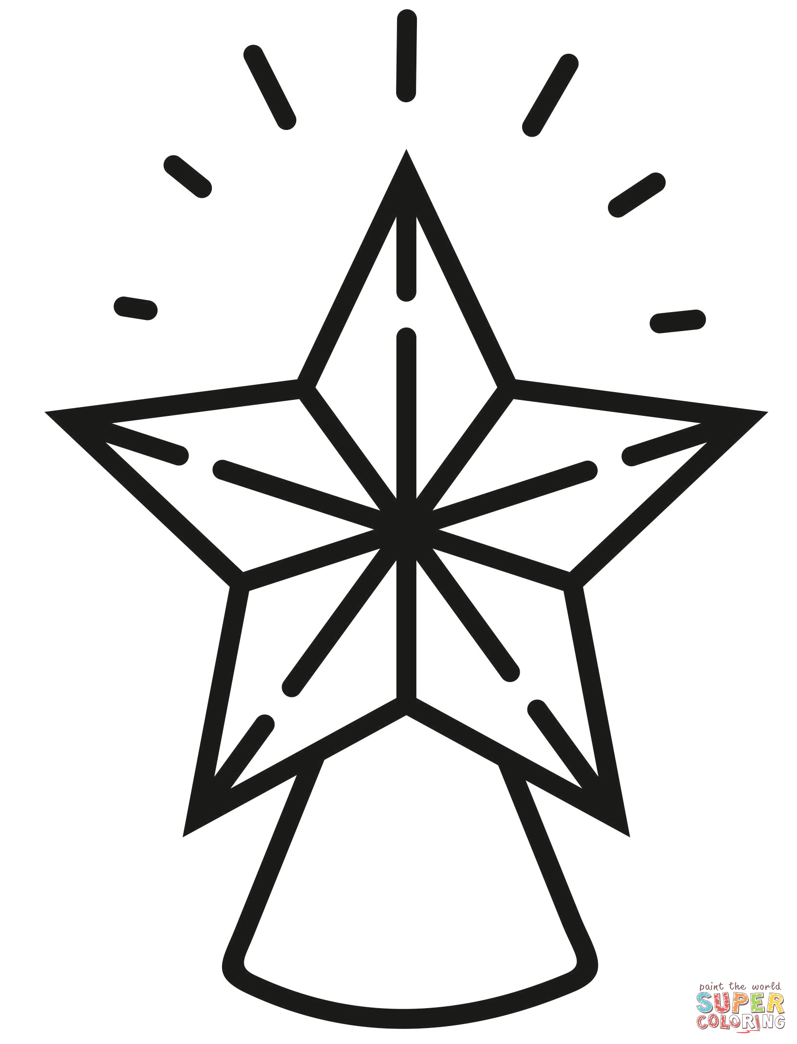 Christmas star coloring page free printable coloring pages
