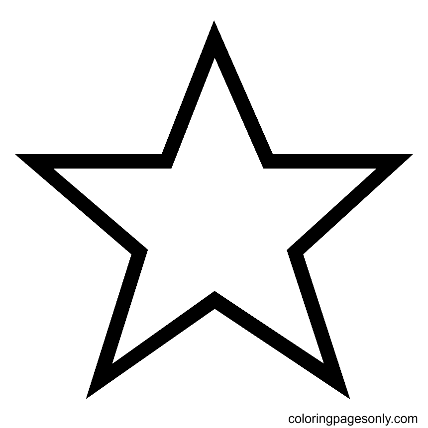 Christmas star free coloring page