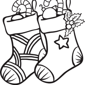Christmas stockings coloring pages printable for free download