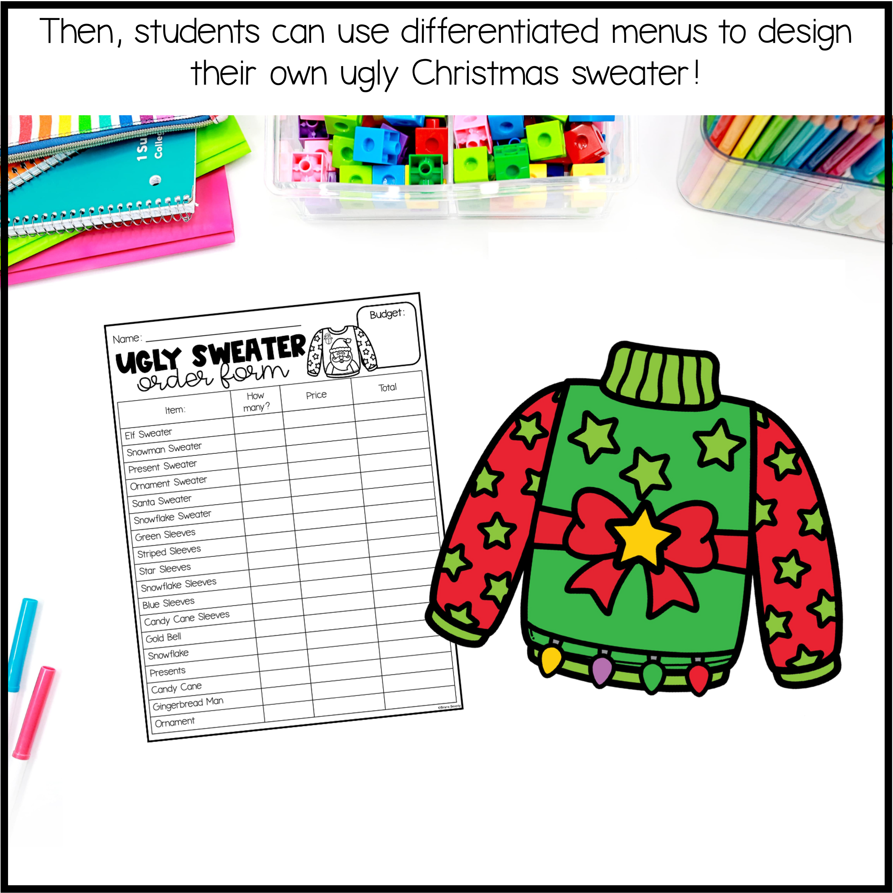Christmas addition activity craft