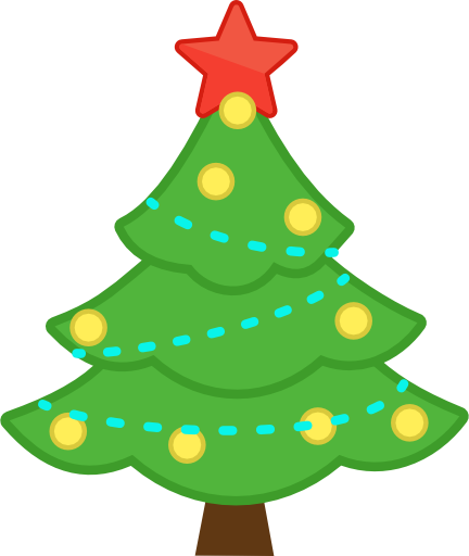 Christmas tree color icon png and svg vector free download