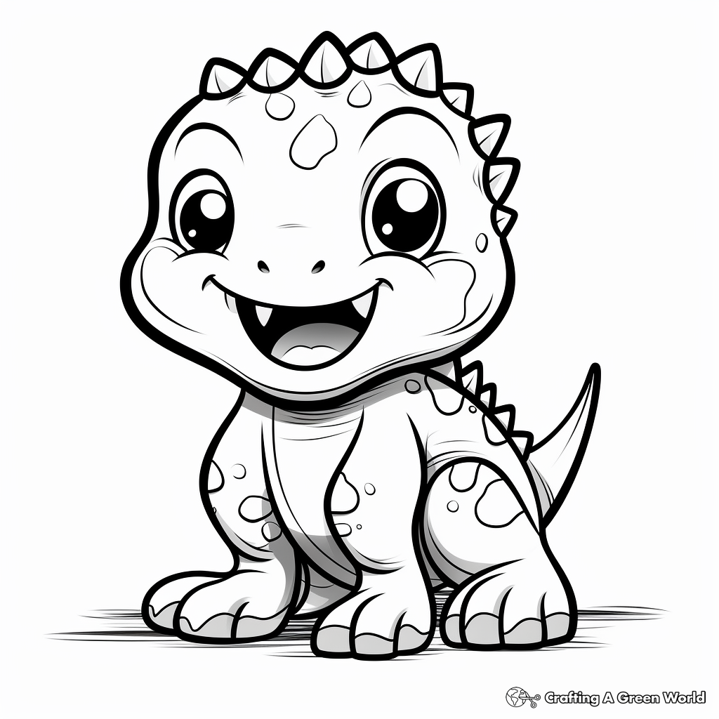 Baby t rex coloring pages