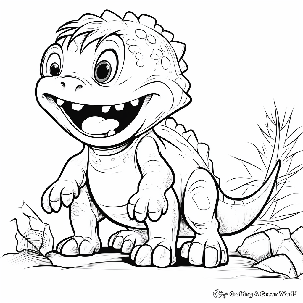 Baby t rex coloring pages