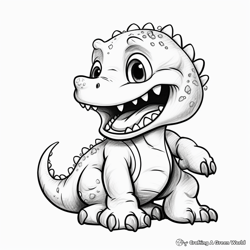 Baby t rex coloring pages