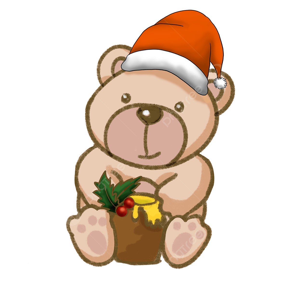 Bear christmas png vector psd and clipart with transparent background for free download