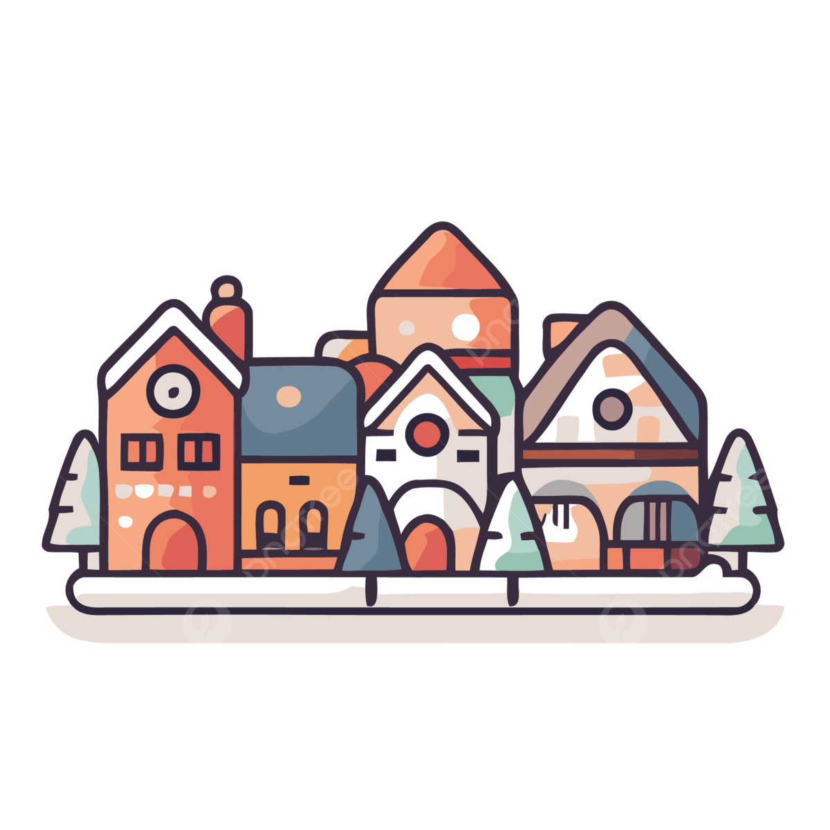 Christmas village png transparent images free download vector files