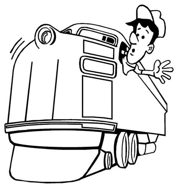 Train engineer looking for railroad coloring page color luna train coloring pages coloring pages precious moments coloring pages