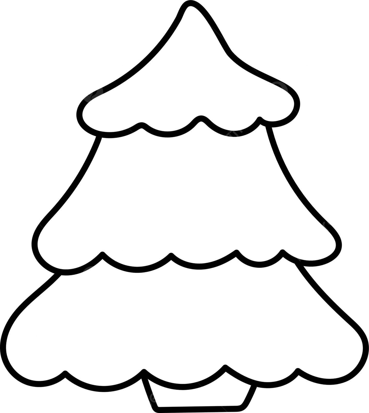 Monochrome christmas tree silhouette on a blank background vector christmas tree drawing christmas drawing tree drawing png and vector with transparent background for free download