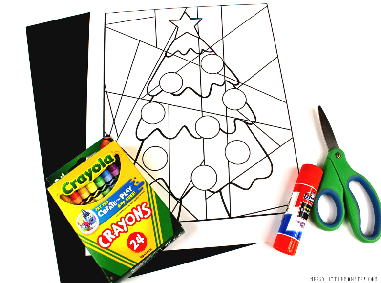 Christmas tree coloring page