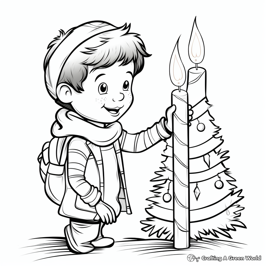 Christmas light coloring pages