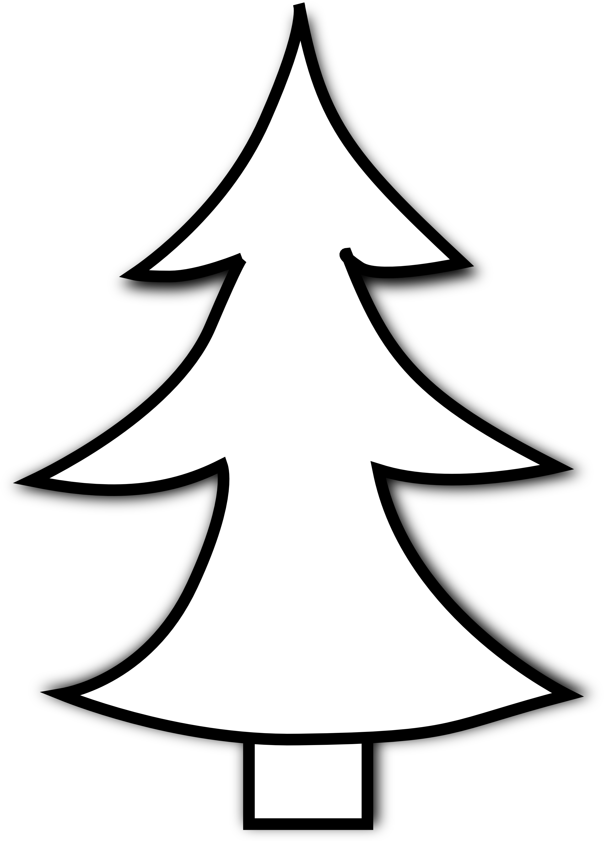 Tree black and white christmas tree clipart black and