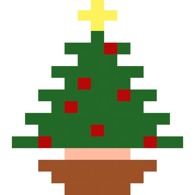 Pixel christmas tree images