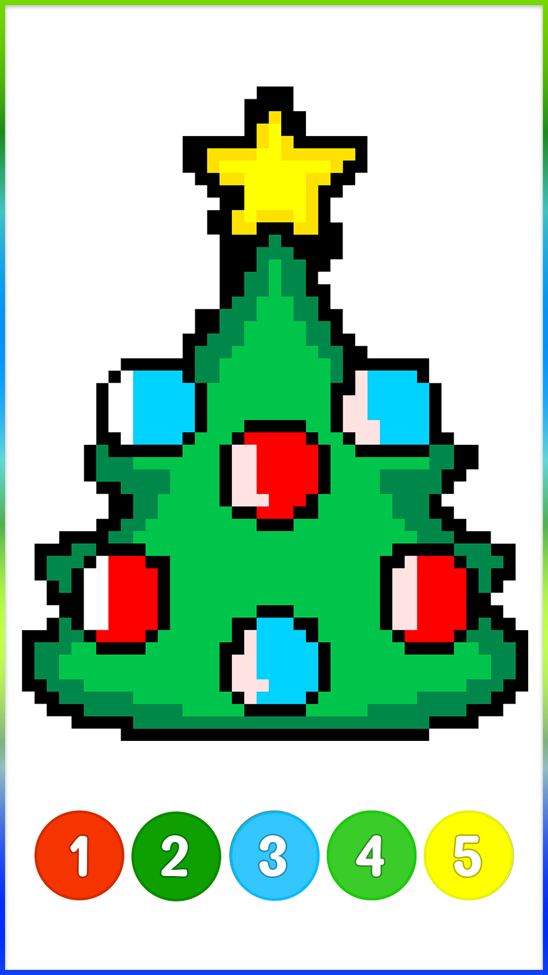 Christmas pixel art color book best color by number appappstore for android