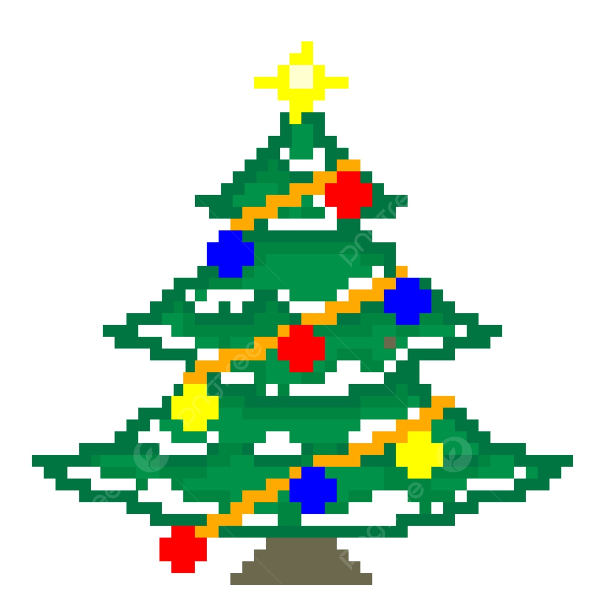 Christmas tree pixel christmas tree pixel png transparent clipart image and psd file for free download