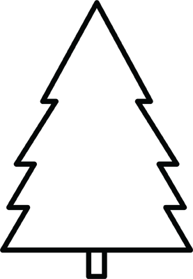 Christmas tree outline
