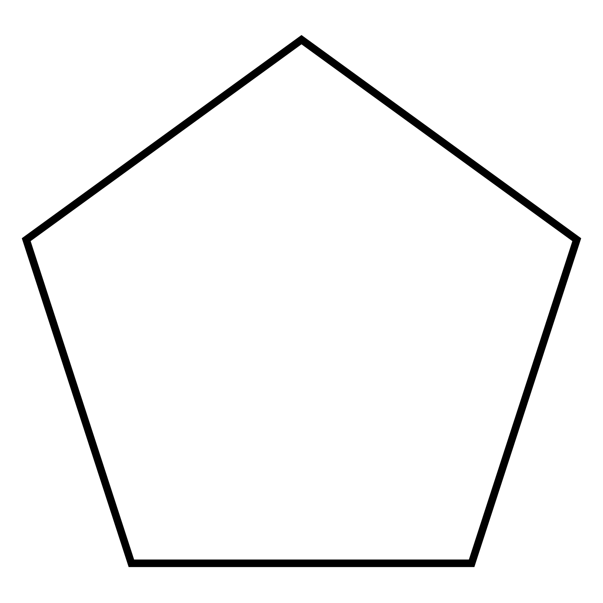 Pentagon shape pentagon regular polygon