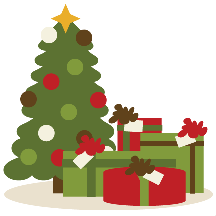 Christmas presents under christmas tree svg cutting files for scrapbooking svg cuts
