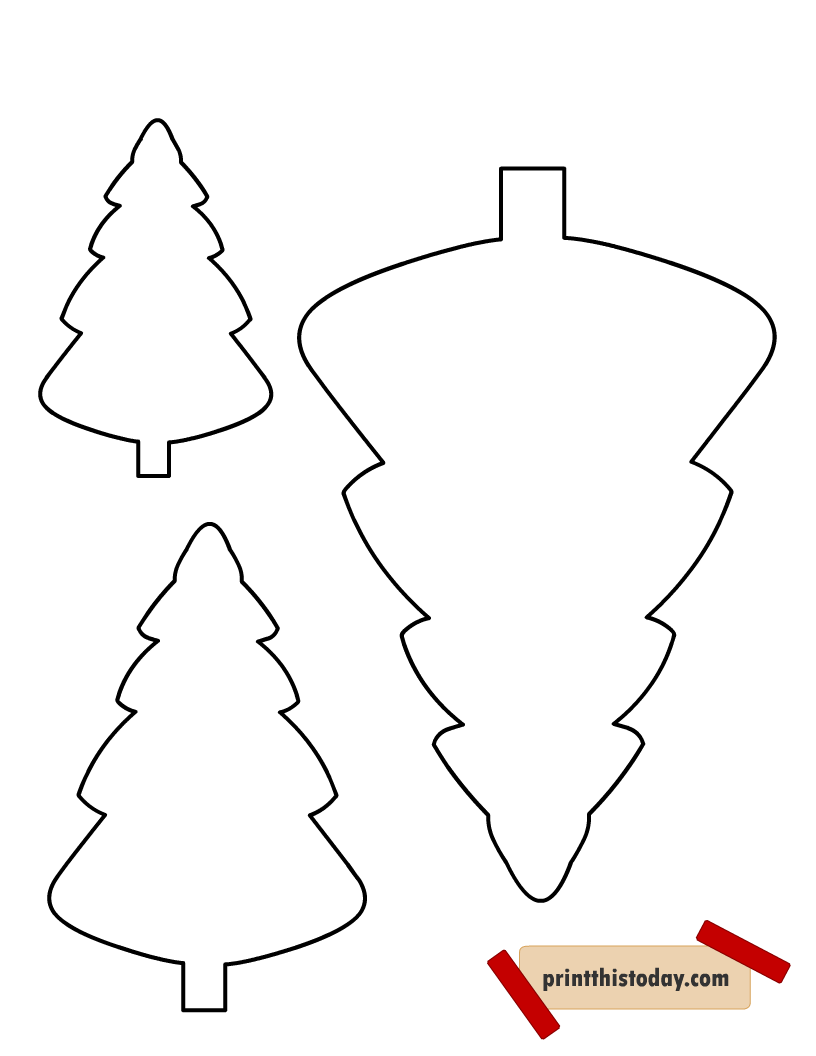Free printable christmas tree templates