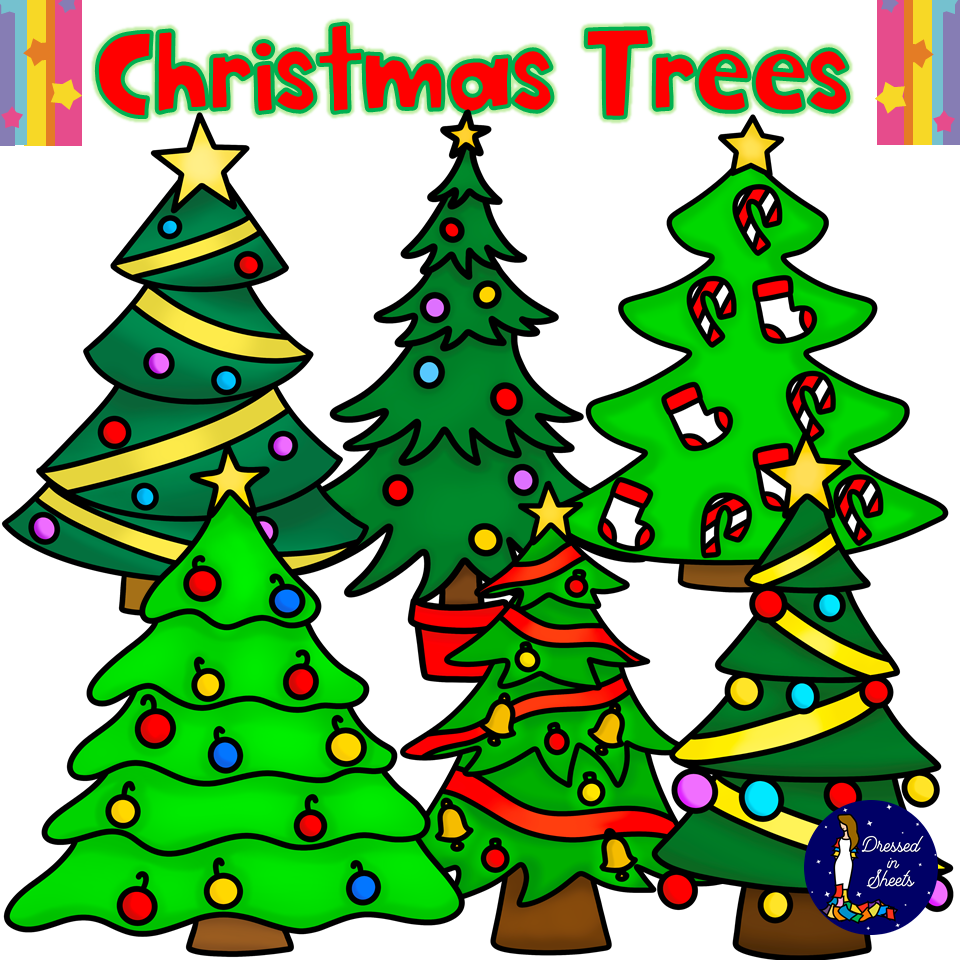Christmas trees clip art made by teachers