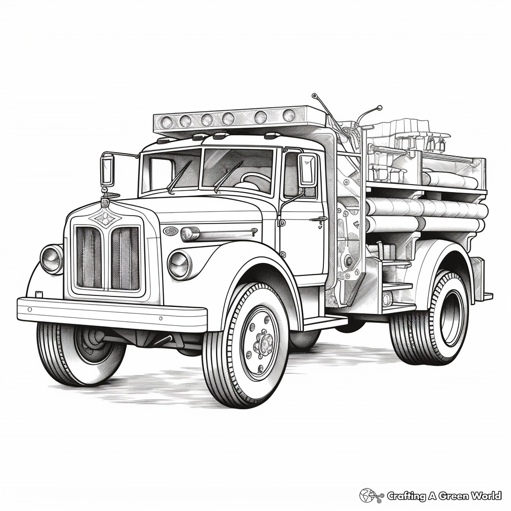 Fire truck coloring pages