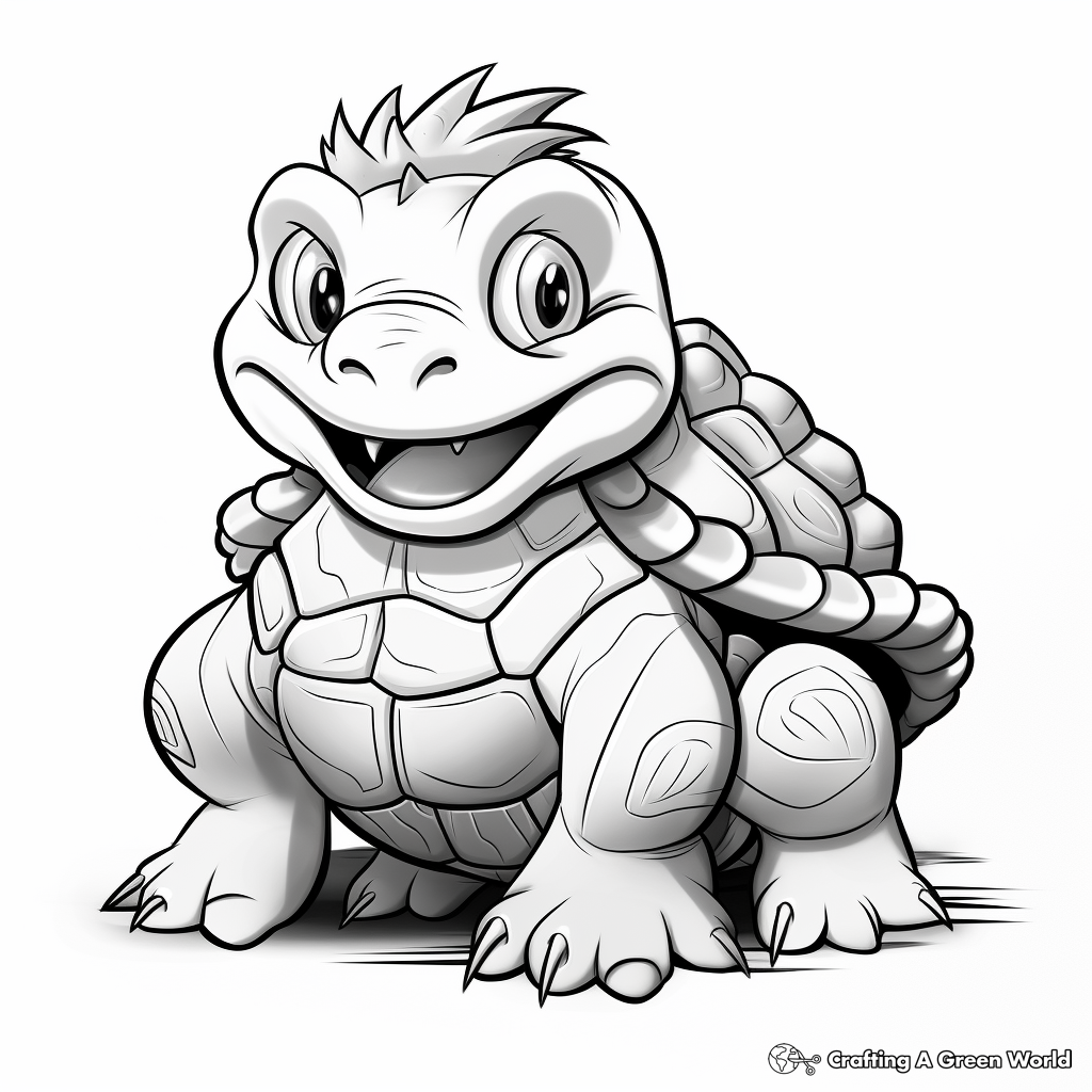 Snapping turtle coloring pages