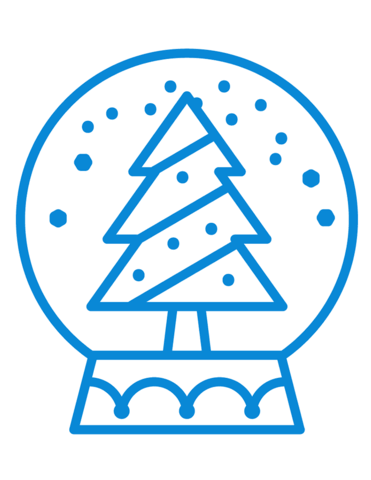 Snow globe coloring pages free printable pictures