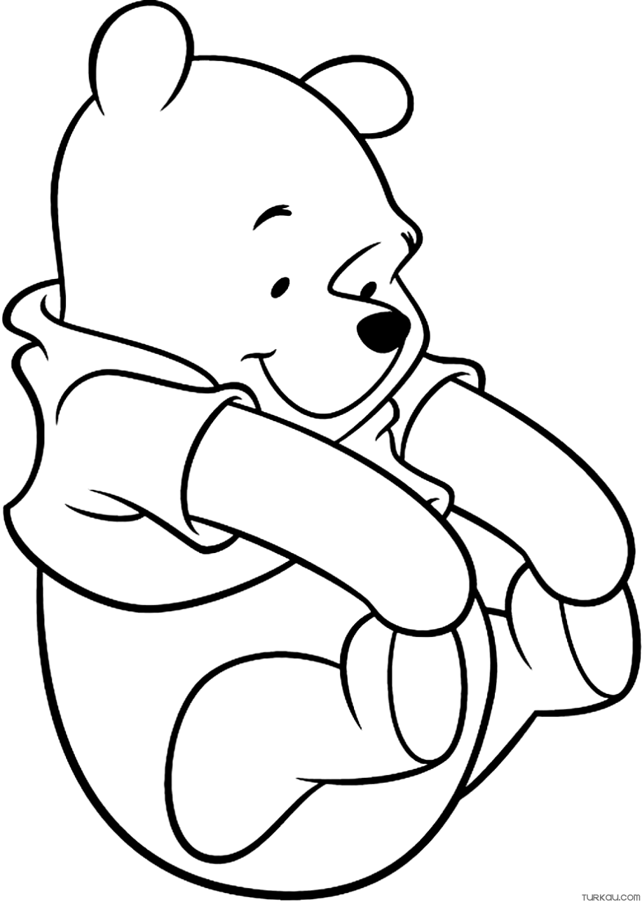 Cute winnie the pooh coloring page
