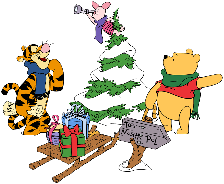 Winnie the pooh christmas clip art png images disney clip art galore