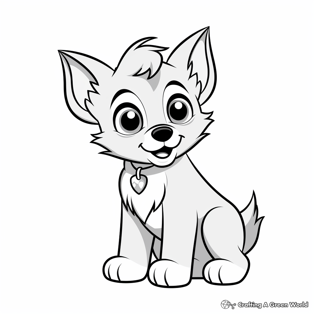 Wolf family coloring pages