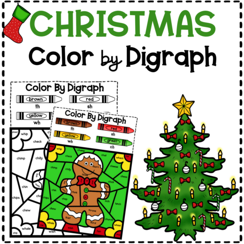 Christmas activities color by digraphs made by teachers