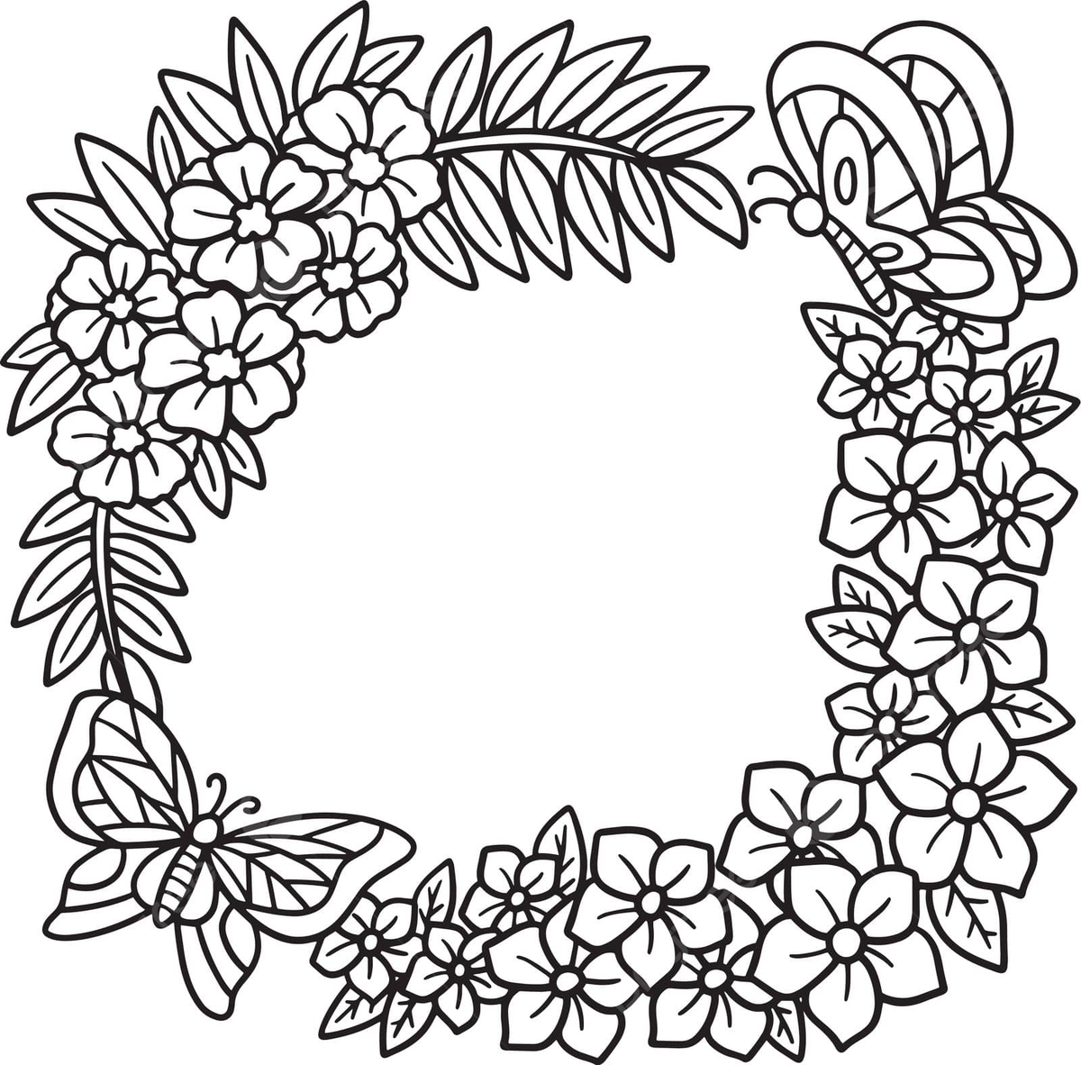 Wreath coloring page png transparent images free download vector files