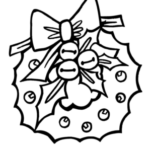 Christmas wreath coloring pages printable for free download