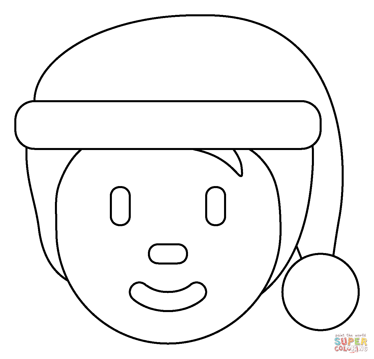 Mx claus emoji coloring page free printable coloring pages
