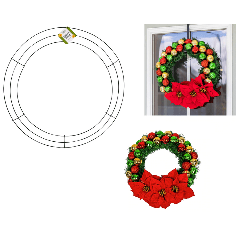 Christmas floral garden round metal wreath forms