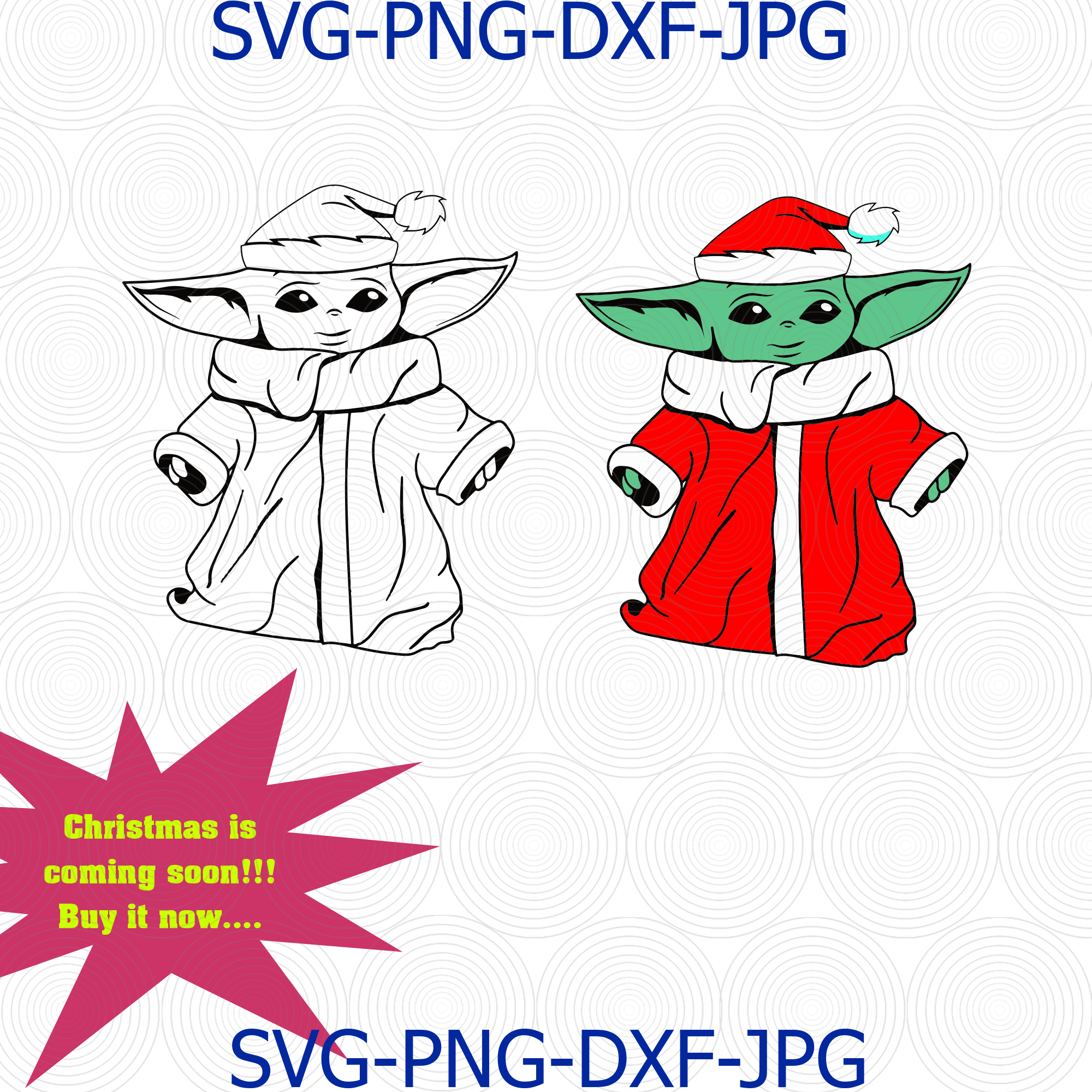 Baby yoda svg baby yoda santa hat clip art the mandalorian