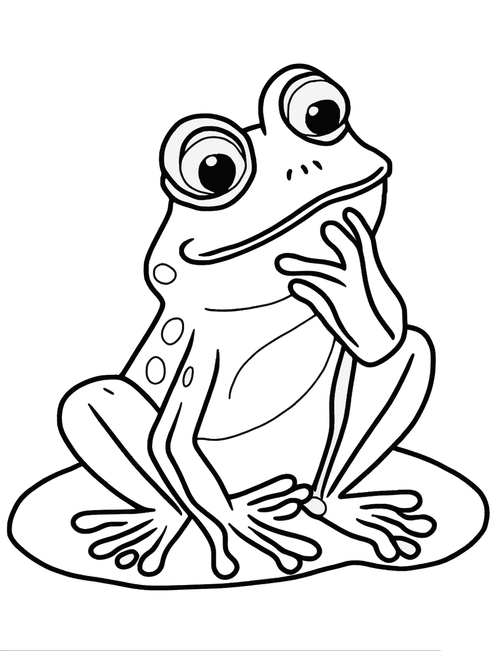 Frog coloring pages free printable sheets
