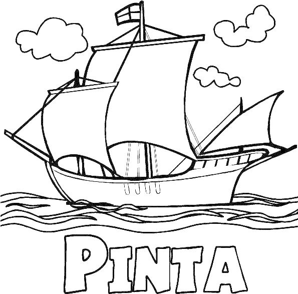 Download columbus fleet pinta on columbus day coloring page