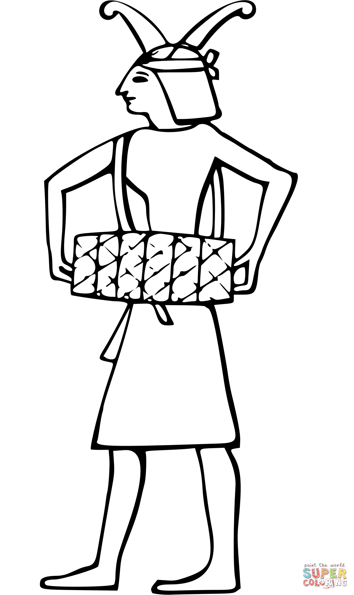 Ancient egyptian drummer coloring page free printable coloring pages