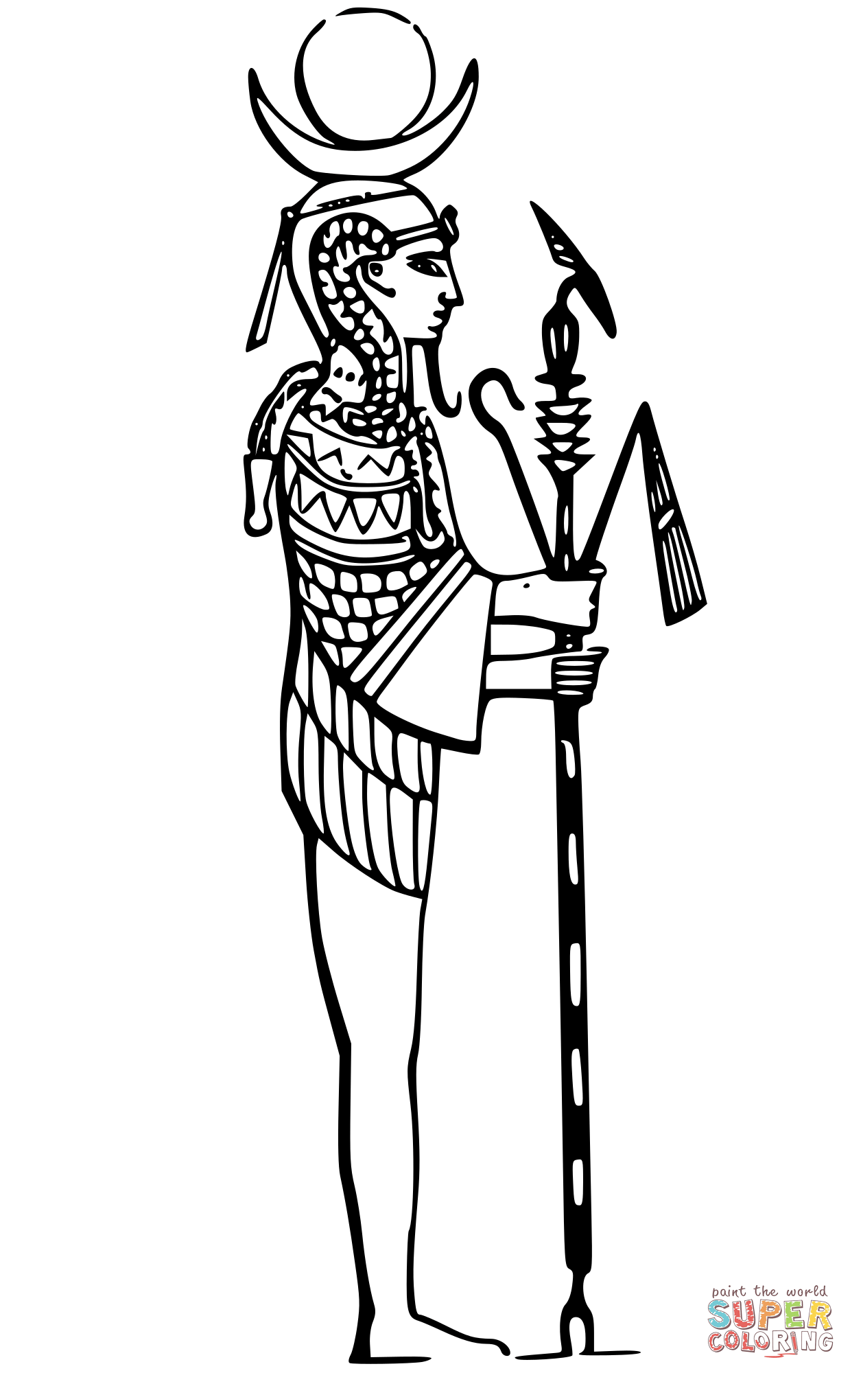 Egyptian god amen coloring page free printable coloring pages