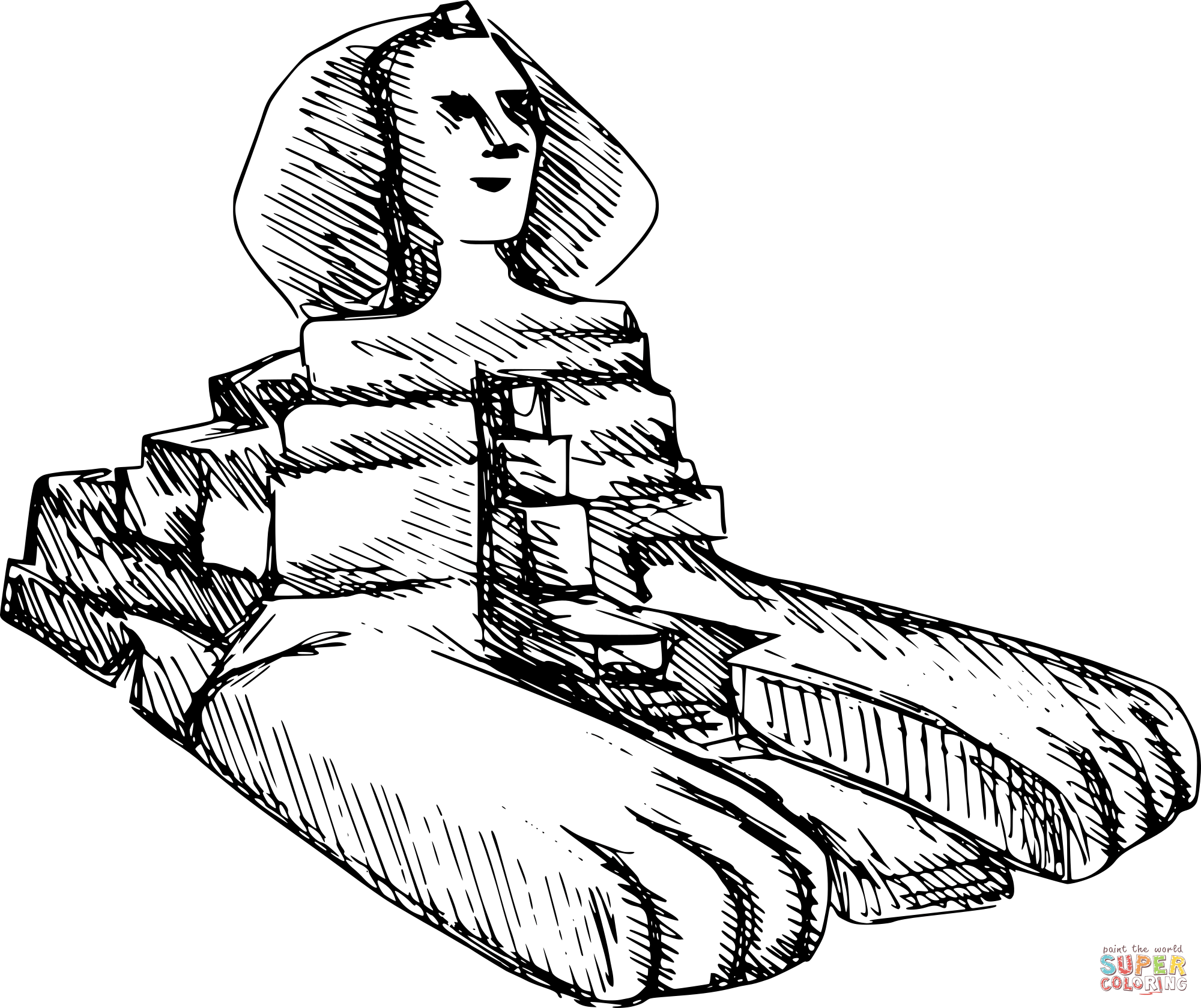 Sphinx of giza coloring page free printable coloring pages