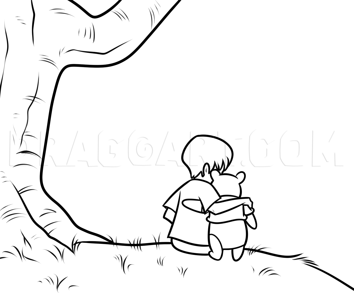 How to draw christopher robin and winnie the pooh step by step drawing guide by dawn dragoartâ winnie the pooh drawing winnie the pooh step by step drawing
