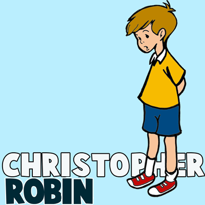 How to draw christopher robin from winnie the pooh step by step drawing lesson