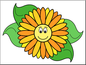 Clip art flower chrysanthemum color i