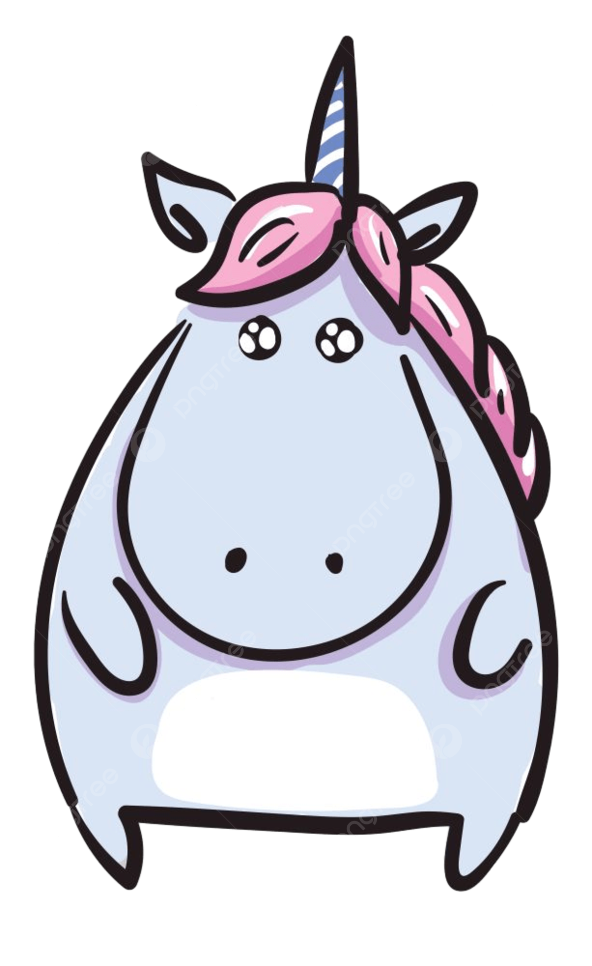 Fat unicorn vector hd images a fat clipart of an unicorn design or a png image for free download