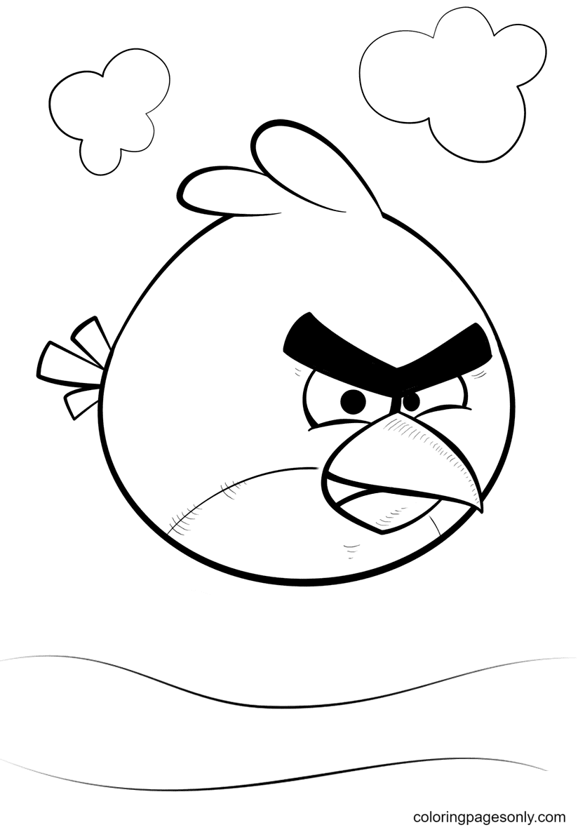 Chuck angry birds movie coloring page